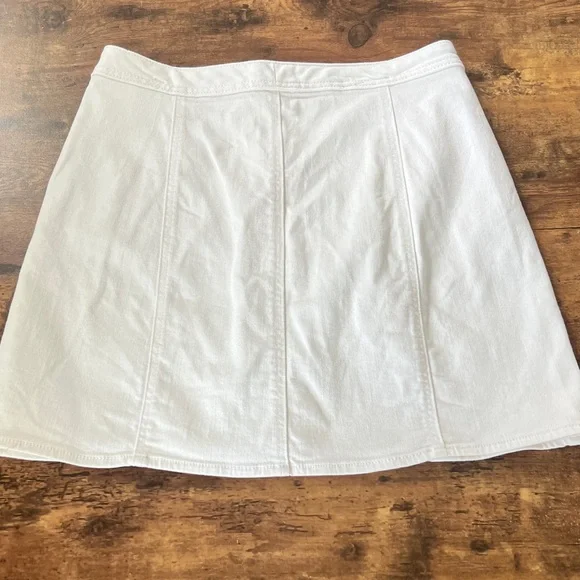 a new day White Button-Front White Denim Mini Skirt - Picture 5 of 5